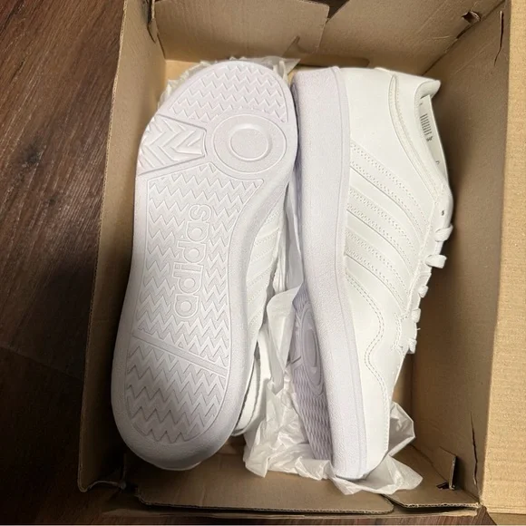 Adidas Hoops 4.0 Basketball Shoes Unisex Men's 8.5 / Women's 9.5 Cloud White - Picture 4 of 5